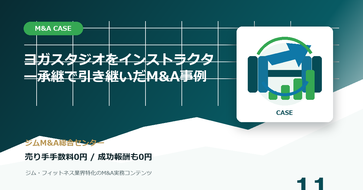 ヨガスタジオをインストラクター承継で引き継いだM&A事例のM&A事例アイキャッチ画像