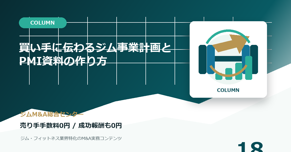 買い手に伝わるジム事業計画とPMI資料の作り方のコラムアイキャッチ画像
