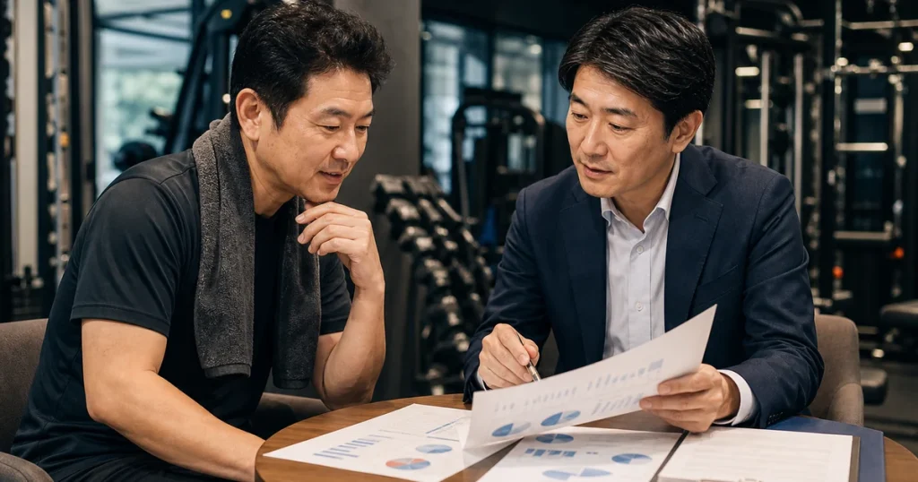 ジムの売却相場とM&A価格を検討するオーナーとアドバイザー